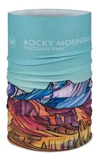 Eșarfă de cap BUFF - Coolnet UV+ National Parks, Rocky mountain, multicolor
