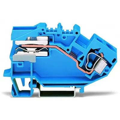 1-conductor N-disconnect terminal block; 10 mm²; CAGE CLAMP®; 10,00 mm²; blue