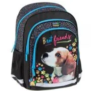 Ghiozdan Starpak Doggy, gradinita, 1 compartiment, 4 buzunare, negru