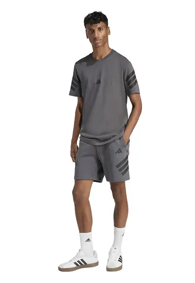 Tricou din bumbac cu 3 dungi Future Icons - Gri