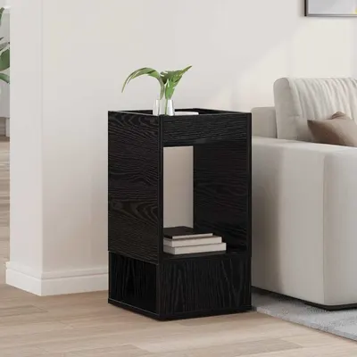 vidaXL Masă laterală Stejar Negru 30 x 30 x 56 cm Lemn prelucrat