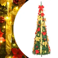 vidaXL Brad de Crăciun artificial pop-up 200 LED-uri verde 210 cm