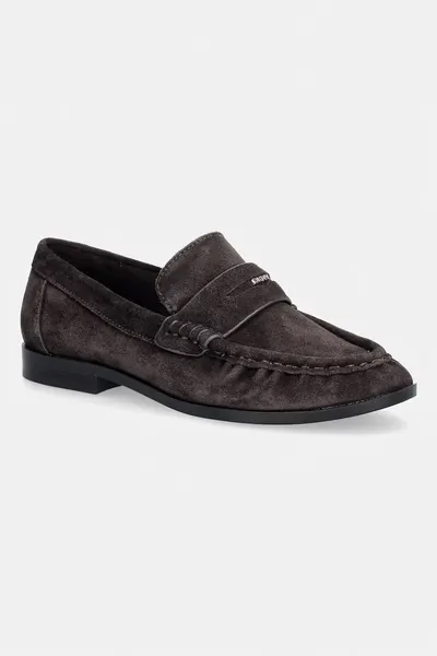 DKNY loafers slip-on pentru femei din piele întoarsă DAWES