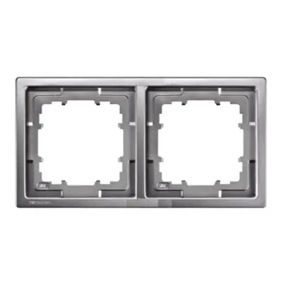 Ramă, Style, platină metalică, 2 module