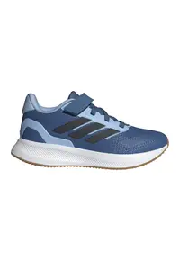 Pantofi sport Runfalcon 5 din plasa cu logo si velcro - Negru/Albastru inchis/Albastru lavanda