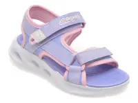 Sandale SKECHERS mov, SOLA GLOW , din piele ecologica