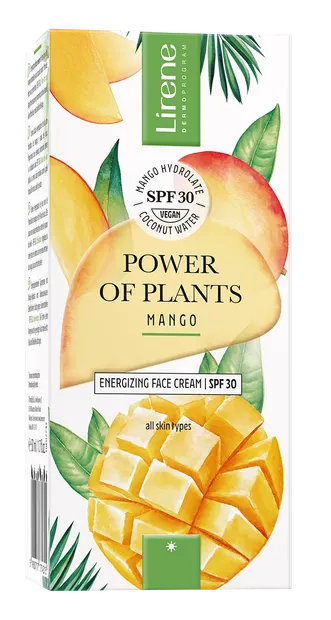Crema energizanta cu SPF30 Power of Plants Mango, 50ml, Lirene