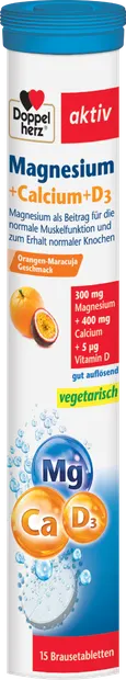 Magneziu + Calciu + D3, 15 comprimate efervescente, Doppelherz