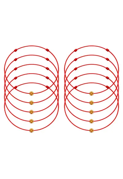 Set de bratari martisor cu cristal Preciosa - 10 bucati - Galben