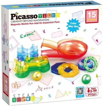 Constructor suplimentar Picasso Tiles - Pentru Roley magnetic, 15 piese