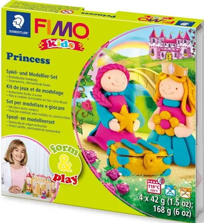 Set de lut Staedtler Fimo Kids - Princess, 4 x 42 g