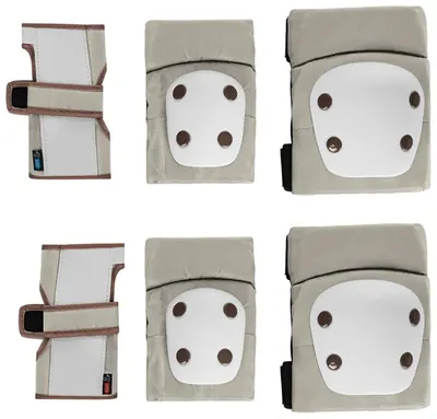 Set de protectie pentru genunchi si coate pentru copii KikkaBoo - Bej