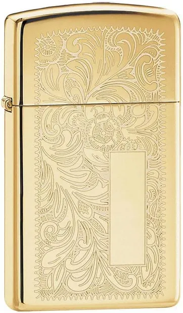 Bricheta Zippo - Slim, alamă lustruită