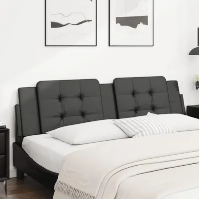 vidaXL Pernă pentru tăblie pat, Zadar, negru, 180 cm, piele artificială