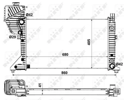 Radiator apa racire motor (transmisie automata) MERCEDES SPRINTER 2-T (901, 902), SPRINTER 3-T (903), SPRINTER 4-T (904), SPRINTER 5-T (905), SPRINTER (905) 2.1D 2.7D dupa 2000