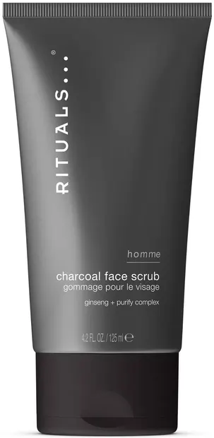 Rituals Homme Scrub facial cu cărbune natural, 125 ml