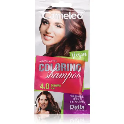 Delia Cosmetics Cameleo Coloring Shampoo șampon nuanțator pentru păr culoare 4.0 Brown 40 ml