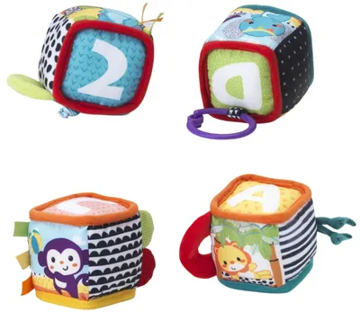 Set de cuburi moi educative Infantino – 4 bucăți