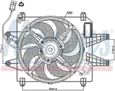 Ventilator radiator (cu carcasa) FIAT BRAVA, BRAVO I, MAREA, MULTIPLA 1.8 1.9D 2.0 intre 1995-2010