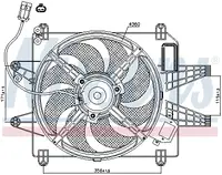 Ventilator radiator (cu carcasa) FIAT BRAVA, BRAVO I, MAREA, MULTIPLA 1.8 1.9D 2.0 intre 1995-2010