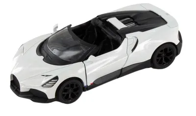 Mașinuță metalică Kinsmart - Bugatti Mistral, 1:36, albă