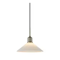 Lustră albă/alămie cu abajur din sticlă ø 25 cm Vela – Markslöjd