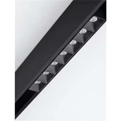 Sistem iluminat pe sina BREDA MAGNETIC Nisipiu Negru Aluminiu 10W DC48V Philips 924Lm >90 4000K IP20