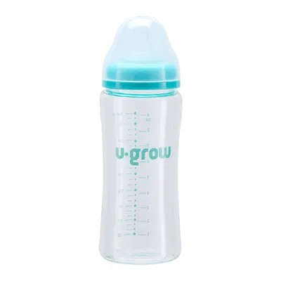 Pachet Biberon de sticla 260ml + Tentine 2 bucati, U-Grow