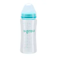 Pachet Biberon de sticla 260ml + Tentine 2 bucati, U-Grow