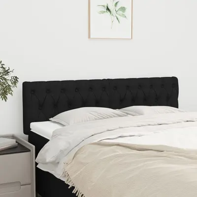 vidaXL Tăblii de pat, negru, 160x7x78/88 cm, textil