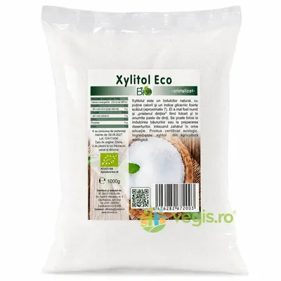Xylitol Cristalizat Ecologic/Bio 1kg