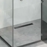 vidaXL Scurgere de duș 2 în 1 cu sifon 360° Negru 50 cm