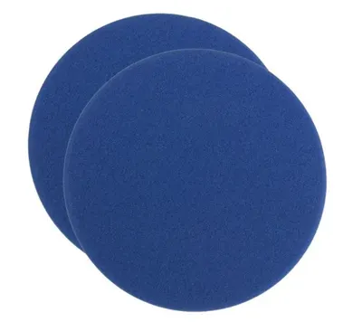 Burete abraziv lustruire SPONGE BLUE ULTRA FINE 140 25 MM - 2 PC, tip: moale, diametru: 125 140 mm, grosime: 25 mm, culoare: albastru, suporturi de montare: carlig si bucla, 2 buc
