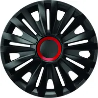 Set Capace Roti 16 Negre Cu Inel Rosu Royal