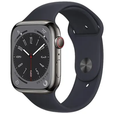 Apple Watch Series 8 2022, GPS + Cellular, Stainless Steel 45mm N/A Graphite Excelent