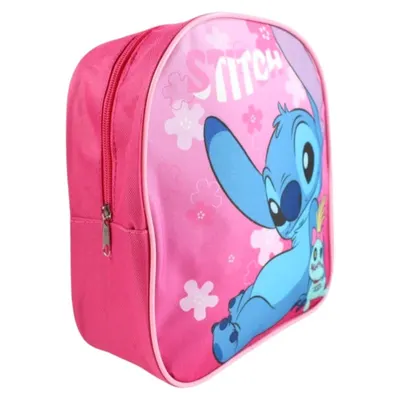 Rucsac copii, 26x22x10 cm, bretele intarite si ajustabile, roz, Stitch Engros