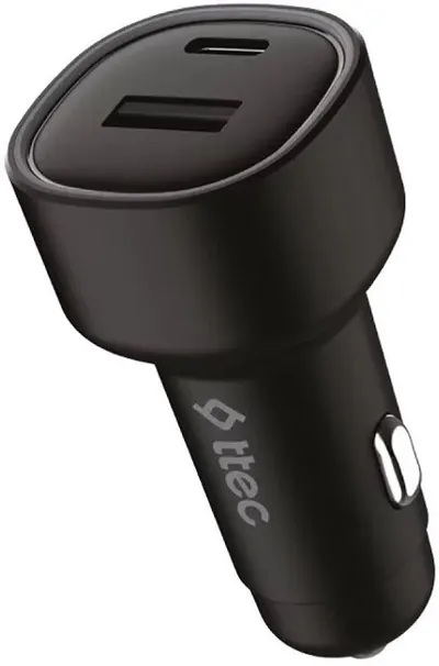 Încărcător auto ttec - SmartCharger Duo PD, USB-C/USB-A, 48W, negru