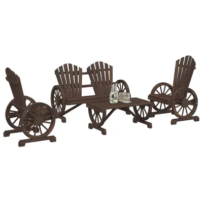 Gossi set mobilier de gradina, 4 piese, lemn masiv de brad