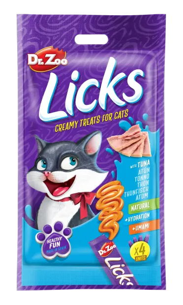 Dr Zoo Licks, recompense pisici, Ton, 4x15 g