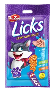 Dr Zoo Licks, recompense pisici, Ton, 4x15 g