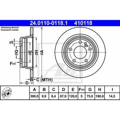 Disc frana ATE 24.0110-0118.1