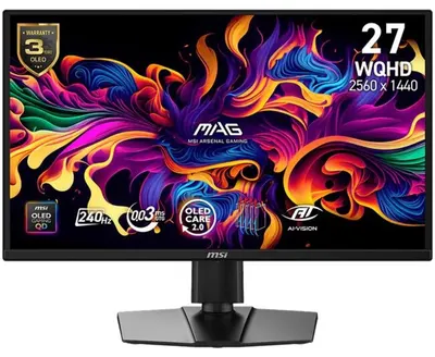 Gaming monitor MSI - MAG 272QP QD-OLED X24, 26.5'', 240Hz, 0.03ms