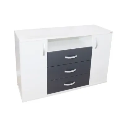 Comoda Laguna Alb/Gri