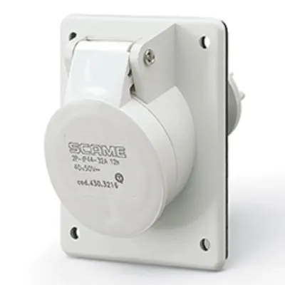 Priza incastratan32A 2P 12h 40-50V 50Hz 60Hz 70X87MM terminal cu surub