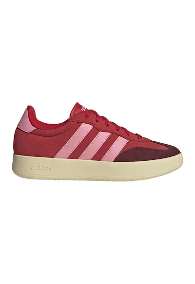 Pantofi sport Barreda din piele intoarsa cu aplicatie logo din material sintetic - Rosu inchis/Rosu vermillion