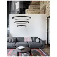 Lampa suspendata EMPATIA Nisipiu Negru Aluminiu & Acrylic LED 108 Wat 230 Volt 7560Lm 3000K IP20