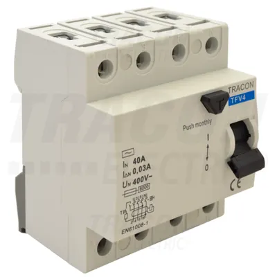 Bloc cu protectie diferentiala, 4 poli TFV4-16030 16A, 30mA, 6kA, AC
