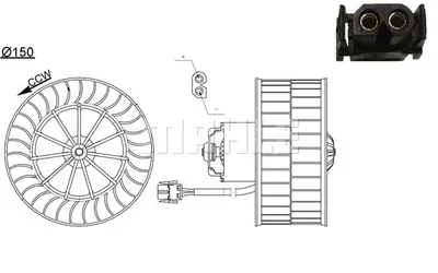 Ventilator habitaclu potrivit BMW Seria 3 (E36) 1.6-3.2 09.90-11.99