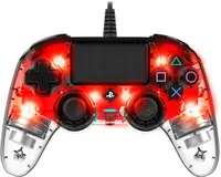 Controller Nacon - Wired Illuminated, Crystal Red (PS4)