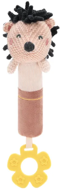 Jucărie scârțâitoare cu mâner de dentiție KikkaBoo Hedge-hugs